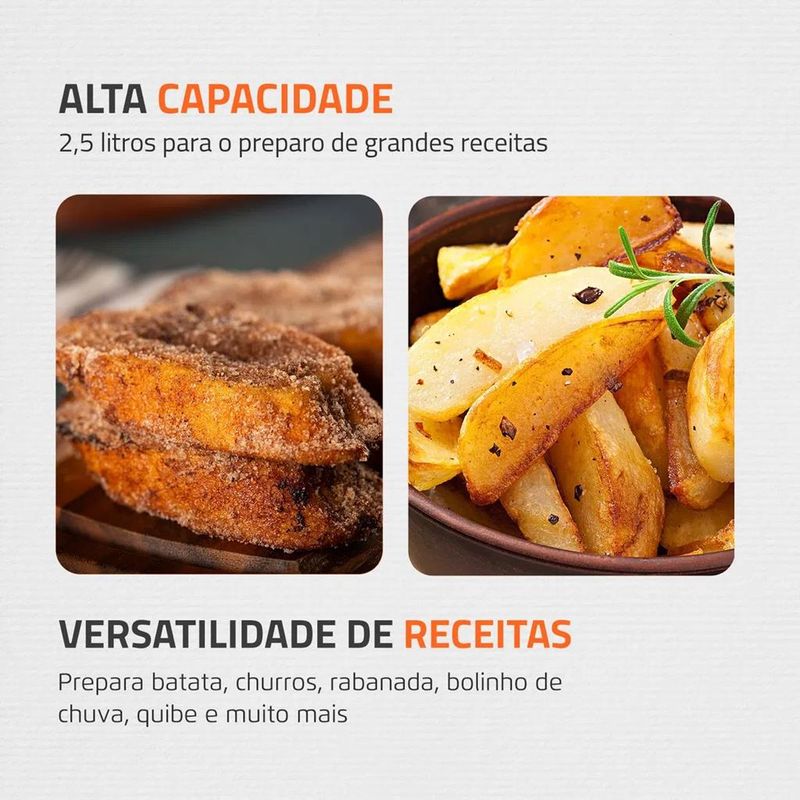 Fritadeira Elétrica Mondial com Óleo Big Fry FT-07 2,5L