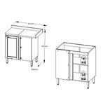 Balcão 1 Porta com Tampo Royal THB