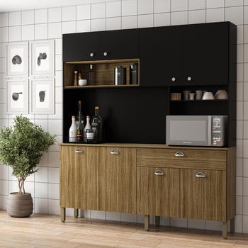 Cozinha Compacta 8 Portas 1 Gaveta com Tampo Core Kits Paraná