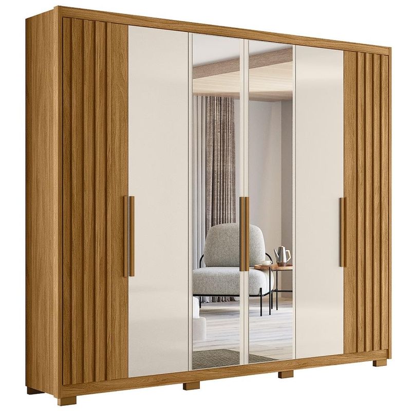 Guarda-Roupa-Casal-Espelho-6-Portas-4-Gavetas-Araguaia-Moval