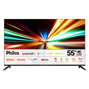 Smart TV Philco 55 Polegadas LED 4K UHD ANDROID PTV55G7EAGCPBL