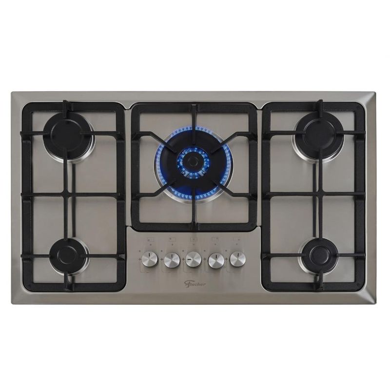 Cooktop-5-Bocas-Fischer-Infinity-Tripla-chama-Acendimento-Automatico