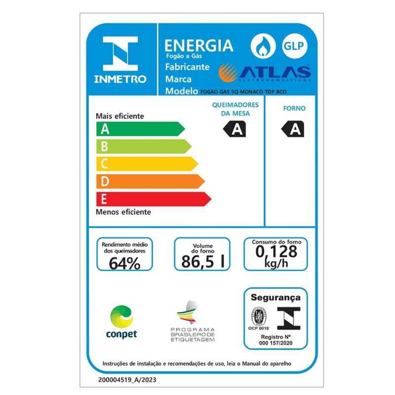 Fogao-5-Bocas-Atlas-Monaco-Top-Acendimento-Automatico