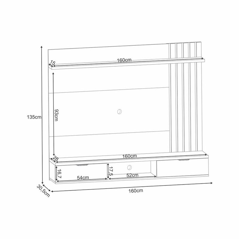 Painel-para-TV-ate-55-Polegadas-2-Portas-Lets-HB-Moveis