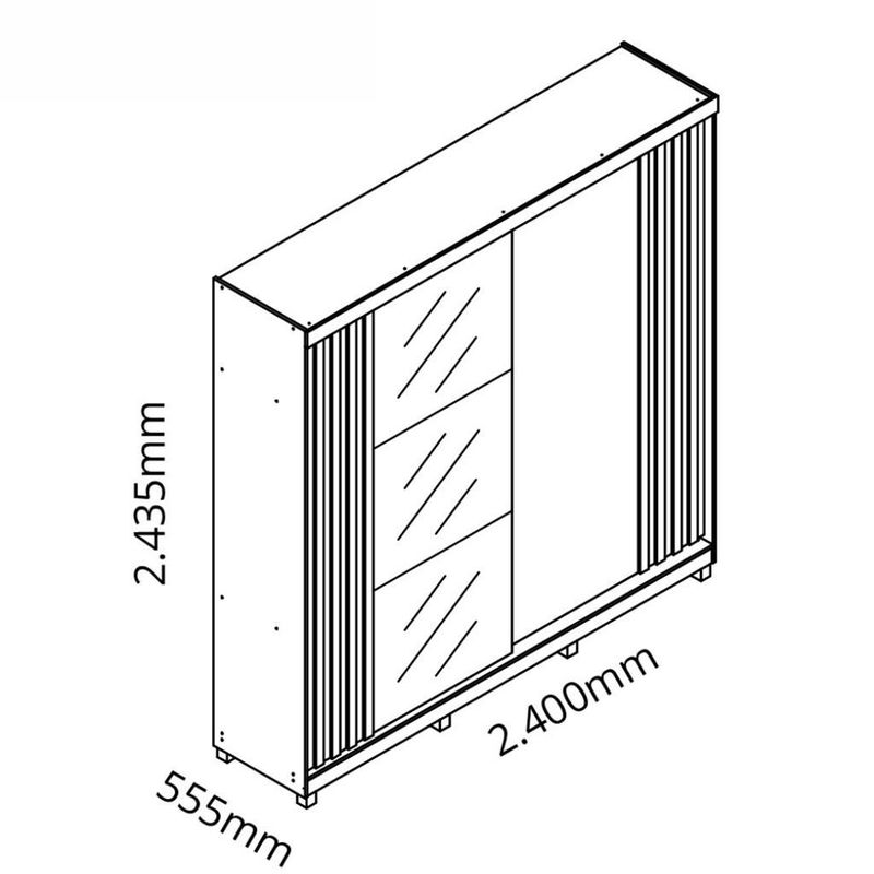 Guarda-Roupa-Casal-2-Portas-4-Gavetas-1-Porta-com-Espelho-Ripado-Ares-Gelius-