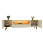 Rack-para-TV-de-Ate-85-Polegadas-2-Portas-1-Gaveta-LED-com-Pes-de-Madeira-Nobre-Gelius-