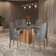 Conjunto Sala de Jantar Mesa 120cm Nany 6 Cadeiras Iza Viero