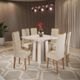 Conjunto Sala de Jantar Mesa 120cm Nany 6 Cadeiras Iza Viero