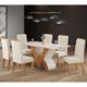 Conjunto Sala de Jantar Mesa 160cm Lunar 6 Cadeiras Iza Viero
