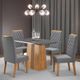 Conjunto Sala de Jantar Mesa 120cm Acqua 4 Cadeiras Iza Viero