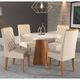 Conjunto Sala de Jantar Mesa 90cm Celeste 4 Cadeiras Iza Viero