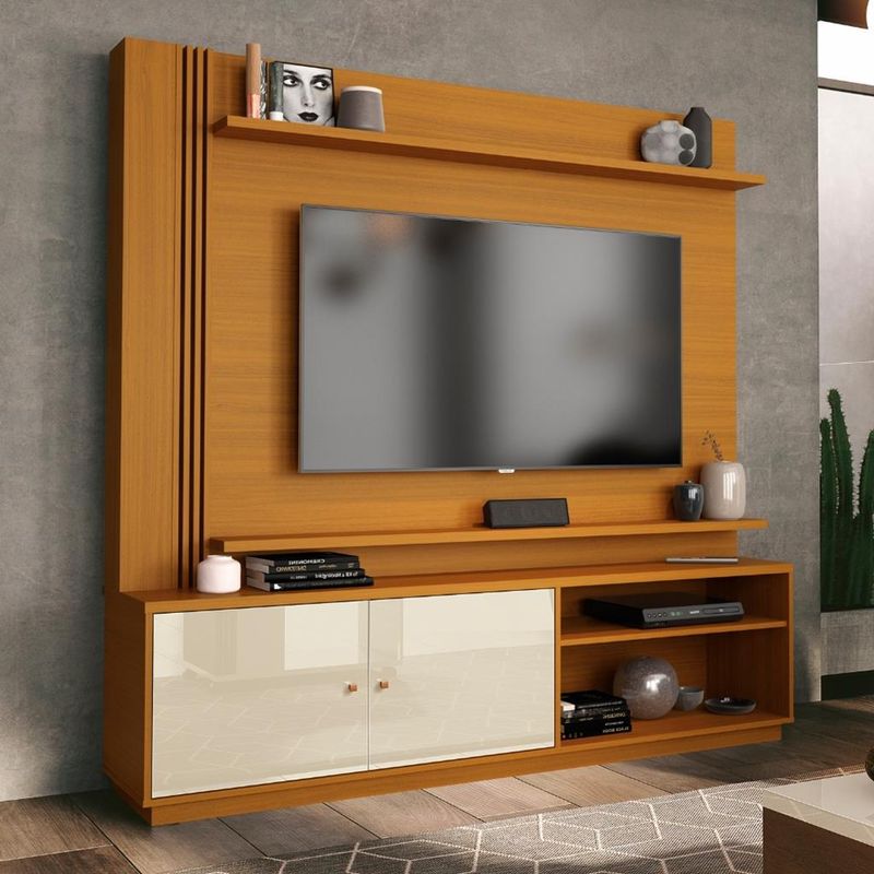 Estante-Home-para-TV-Ate-65-Polegadas-2-Portas-180cm-com-Rodizios-Ripado-Royal-EDN-Moveis-