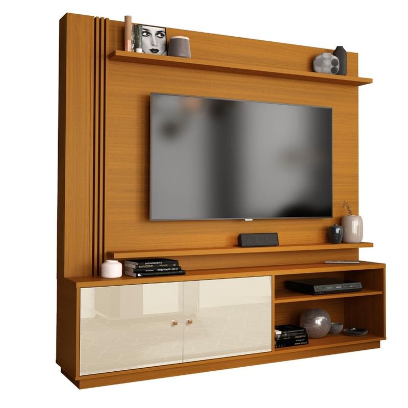 Estante-Home-para-TV-Ate-65-Polegadas-2-Portas-180cm-com-Rodizios-Ripado-Royal-EDN-Moveis-