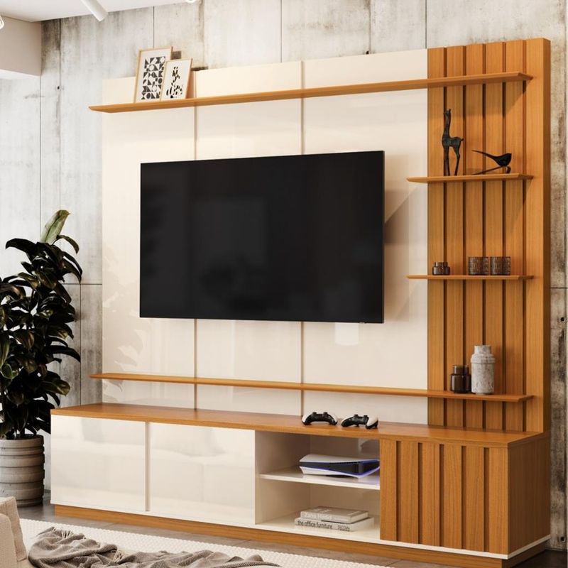 Estante-Home-para-TV-Ate-70-Polegadas-3-Portas-218cm-Ripado-Reno-EDN-Moveis-