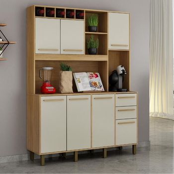 Cozinha Compacta 7 Portas 2 Gavetas com Tampo Granada Valdemoveis