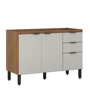 Balcão 3 Portas 2 Gavetas 120cm sem Tampo Firenze Demóbile