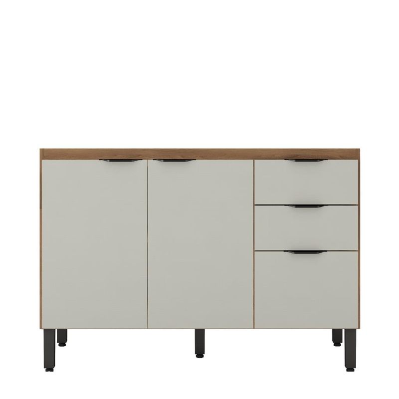Balcao-3-Portas-2-Gavetas-120cm-sem-Tampo-Firenze-Demobile