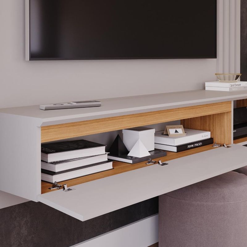 Painel para TV Até 60 Polegadas 1 Porta Ripado Panama Plus Permobilli