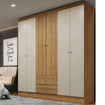 Guarda Roupa Casal 6 Portas 2 Gavetas Astro THB