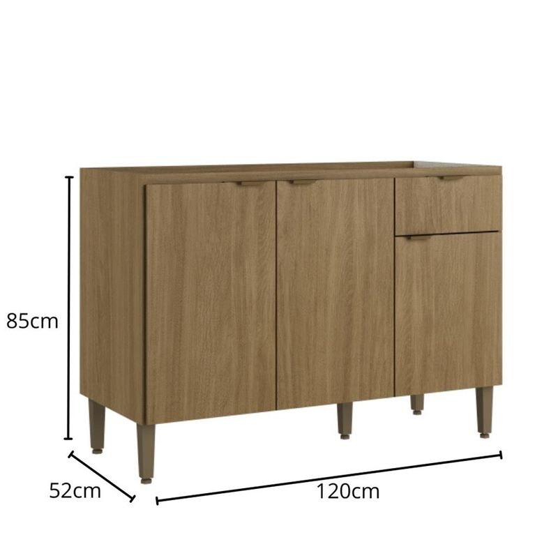 Balcao-3-Portas-1-Gaveta-120cm-Sem-Tampo-Magnolia-THB