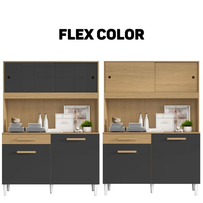 Cozinha-Compacta-4-Portas-1-Gaveta-Flex-Color-4308-Aramoveis-