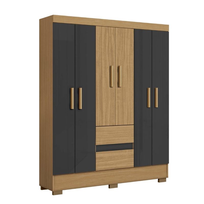 Guarda-Roupa-Solteiro-6-Portas-2-Gavetas-com-Pes-Coimbra-Aramoveis-