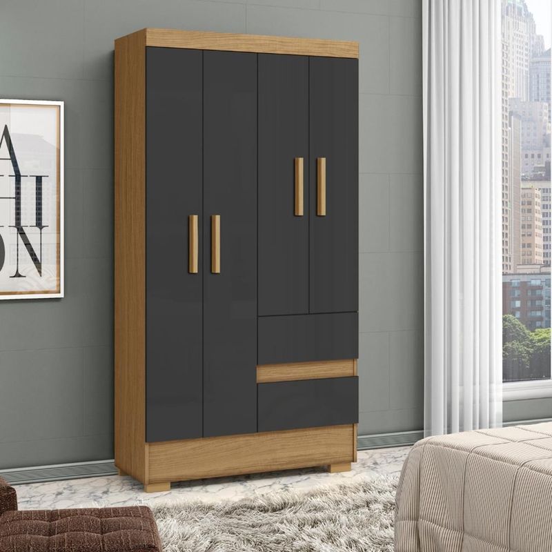 Guarda-Roupa-Solteiro-4-Portas-2-Gavetas-com-Pes-Coimbra-Aramoveis-