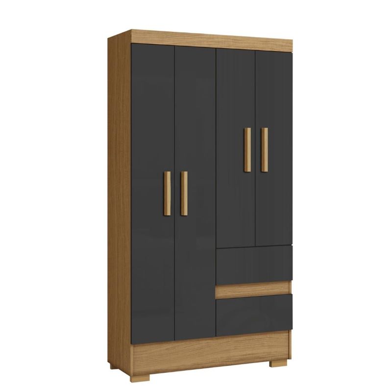 Guarda-Roupa-Solteiro-4-Portas-2-Gavetas-com-Pes-Coimbra-Aramoveis-