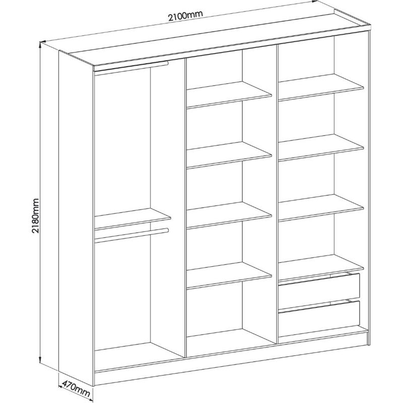 Guarda-Roupas-Casal-com-Espelho-6-Portas-2-Gavetas-Sonata-Moveis-Castro