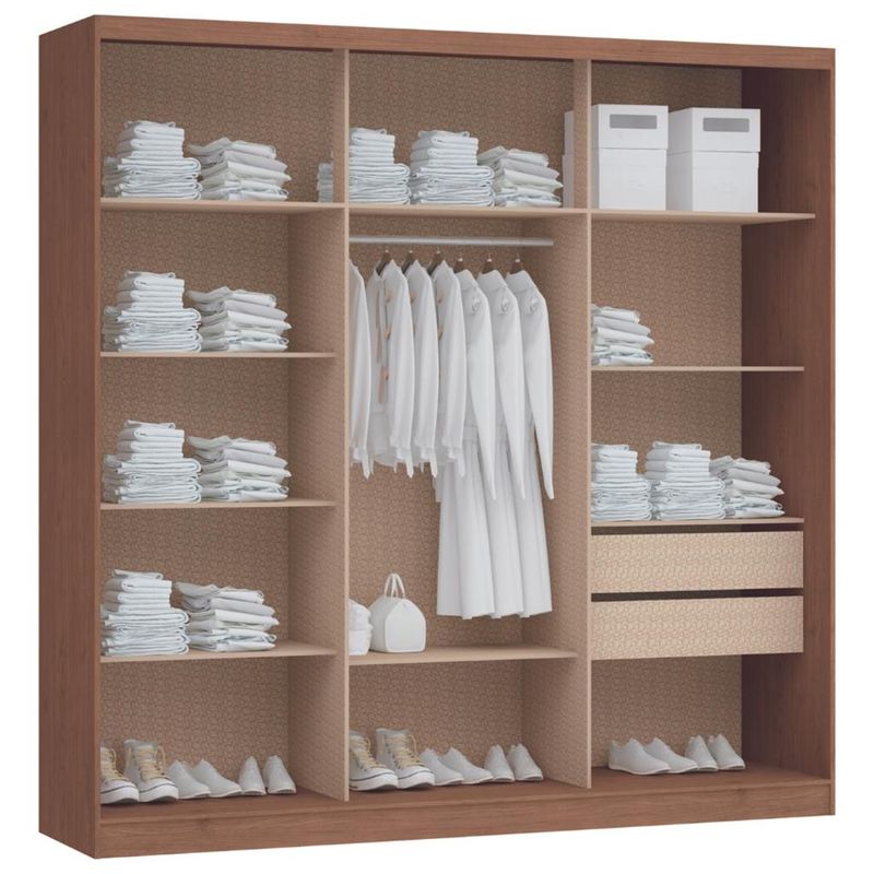 Guarda-Roupas-Casal-2-Portas-2-Gavetas-Flex-Master-Moveis-Castro