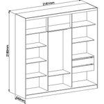 Guarda-Roupas-Casal-2-Portas-2-Gavetas-Flex-Master-Moveis-Castro