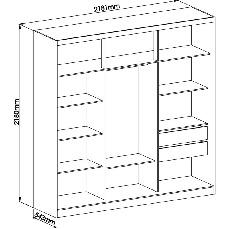 Guarda-Roupas-Casal-2-Portas-2-Gavetas-Flex-Master-Moveis-Castro