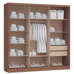 Guarda-Roupas-Casal-com-Espelho-2-Portas-2-Gavetas-Flex-Master-Moveis-Castro