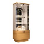 Cristaleira-2-Portas-de-Vidro-1-Gaveta-Aura-HB-Moveis