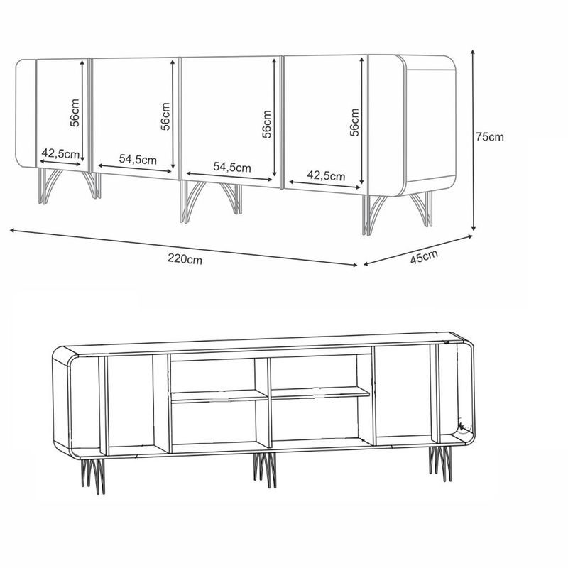 Balcao-Buffet-4-Portas-Saluti-HB-Moveis