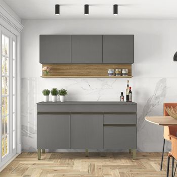 Cozinha Modulada 2 Peças com Tampo Line Kits Paraná