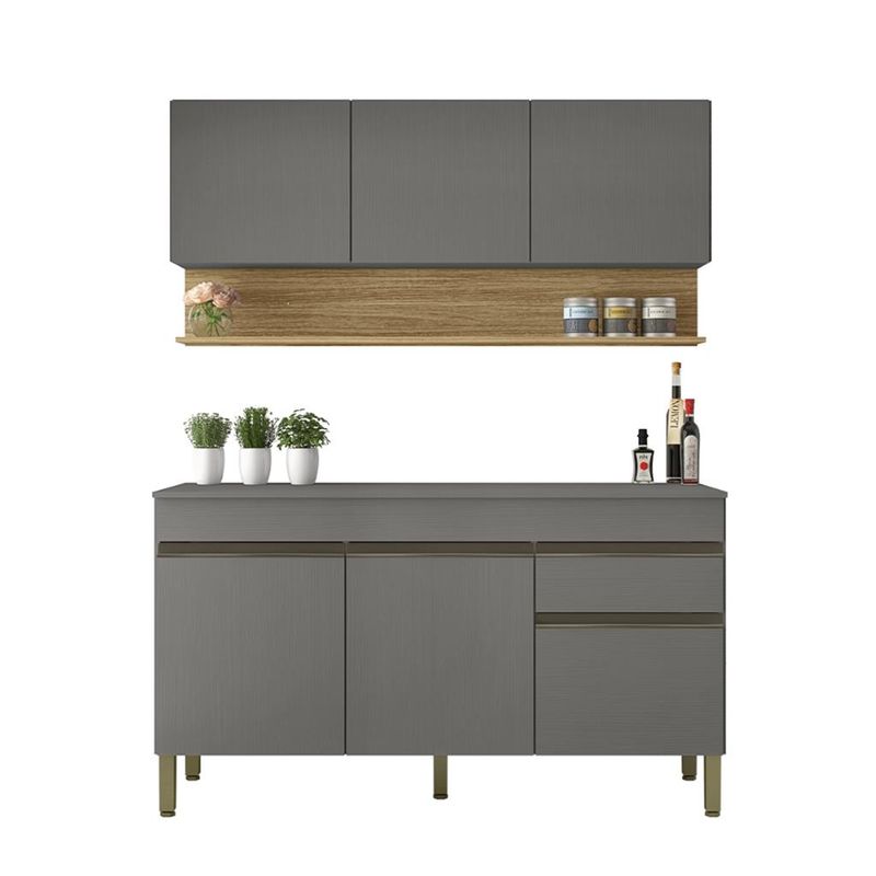 Cozinha-Compacta-com-Tampo-150cm-6-Portas-1-Gaveta-Line-Kits-Parana
