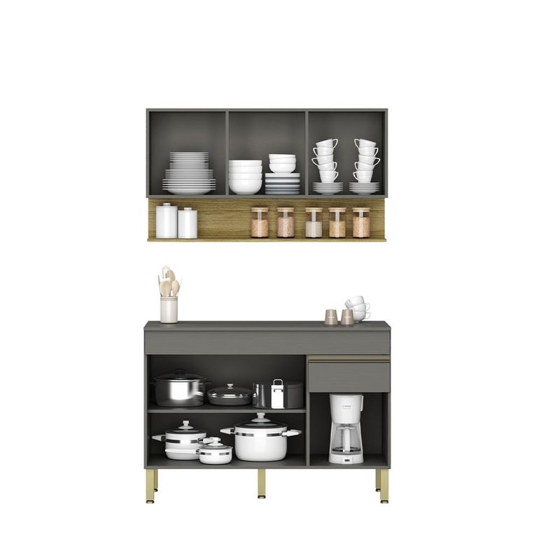 Cozinha-Compacta-com-Tampo-120cm-6-Portas-1-Gaveta-Line-Kits-Parana