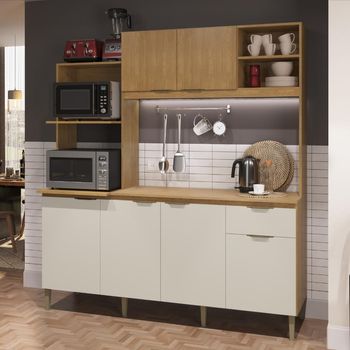 Cozinha Compacta 6 Portas 1 Gaveta com Tampo Dália New Cadorin