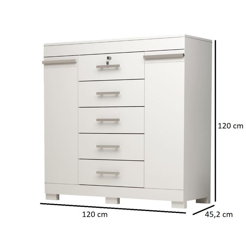 Comoda-5-Gavetas-2-Portas-Com-Sapateira