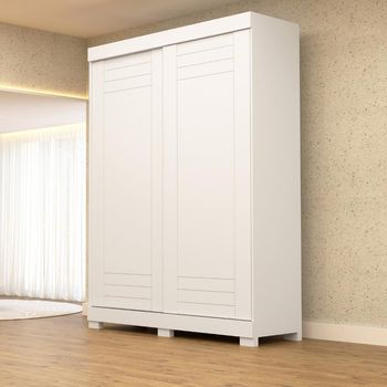 Guarda Roupa Solteiro com Pés 2 Portas de Correr Em MDF Ayla ACP Móveis