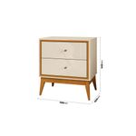 Mesa de Cabeceira 2 Gavetas Lucca EDN Móveis
