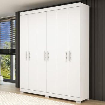 Guarda Roupa Casal com Pés 6 Portas Em MDF Lana ACP
