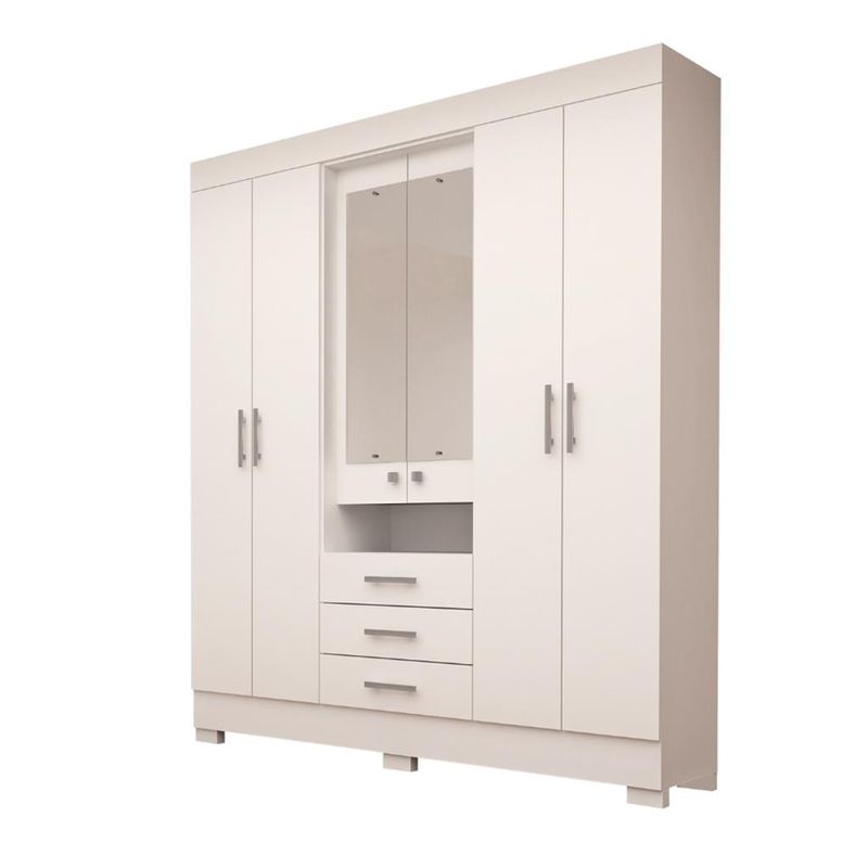 Guarda-Roupas-Casal-6-Portas-3-Gavetas-Com-Espelho-
