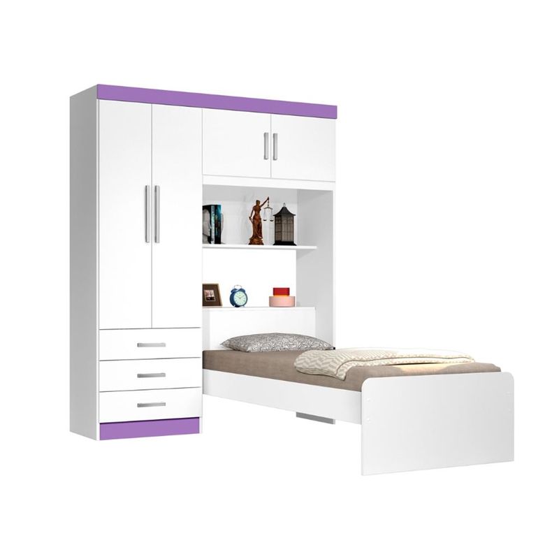 Guarda-Roupa-Solteiro-4-Portas-3-Gavetas-Flex-Cancun-JeA-Moveis