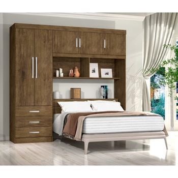Guarda Roupa Casal 5 Portas 3 Gavetas Flex Cancun J&A Móveis