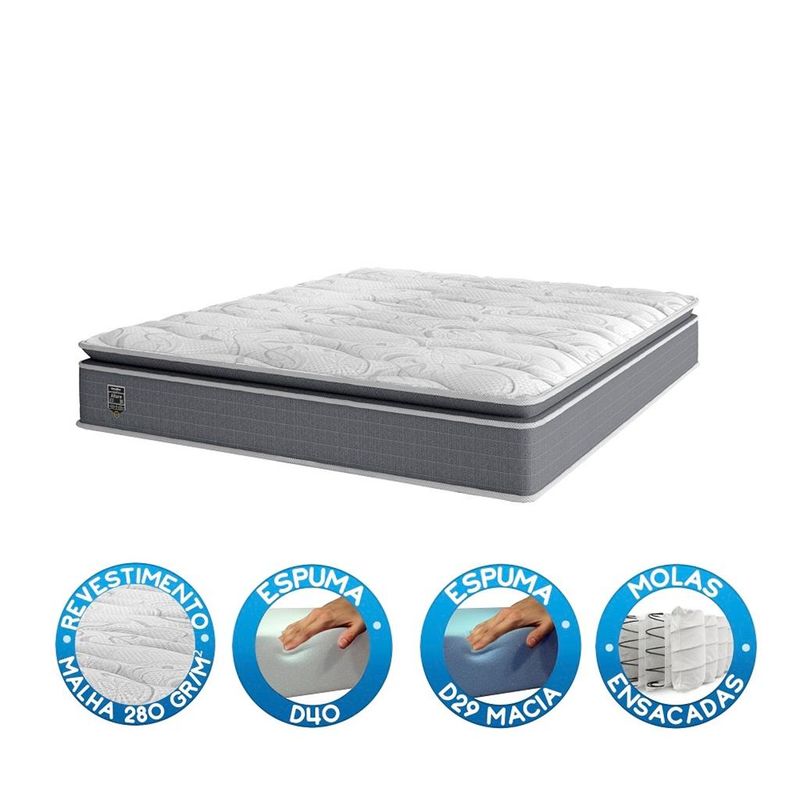 Colchao-Casal-138cm-Molas-Ensacadas-Pillow-Top-Allure-Umaflex-