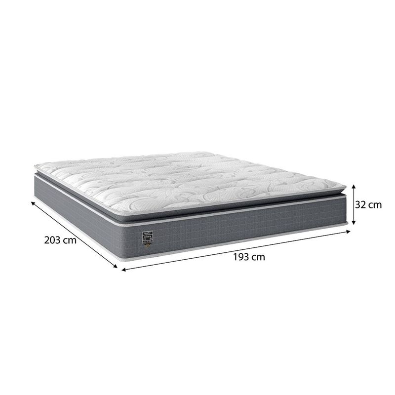 Colchao-King193cm-Molas-Ensacadas-Pillow-Top-Allure-Umaflex-