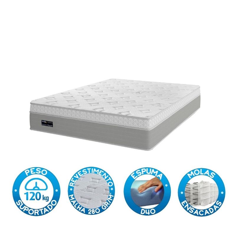 Colchao-Casal-138cm-Molas-Ensacadas-Euro-Top-Magnyfic-Umaflex