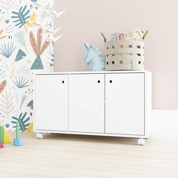 Organizador Infantil com 3 Portas com Rodízios BM225 BRV Móveis